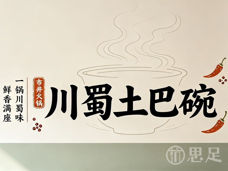 川蜀土巴碗火锅logo宣传图设计 (1)